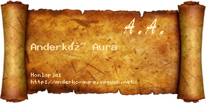 Anderkó Aura névjegykártya